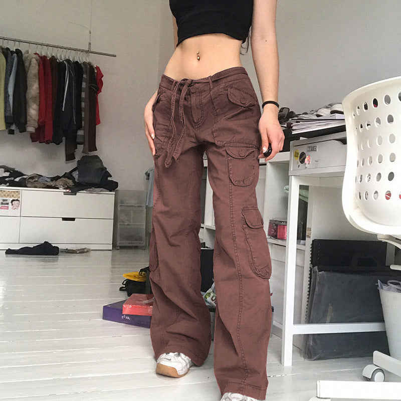 Damen Cargo-Hose mit seitlichen Taschen und verstellbarem Bund R&B