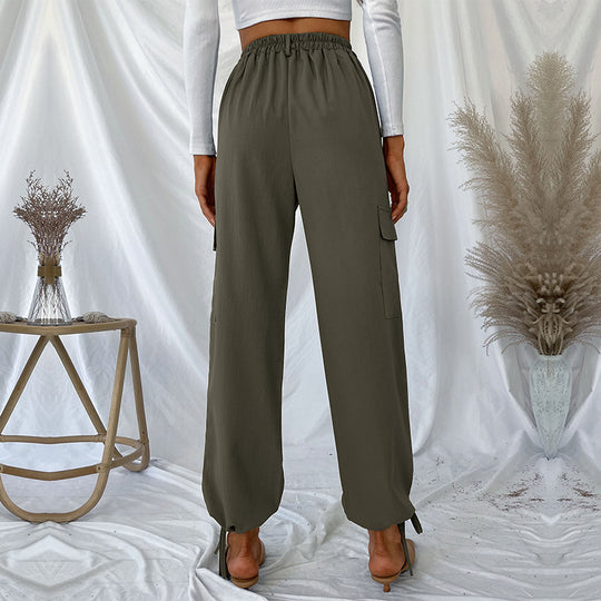 Damen Cargo-Hose mit verstellbarem Bund und seitlichen Taschen R&B