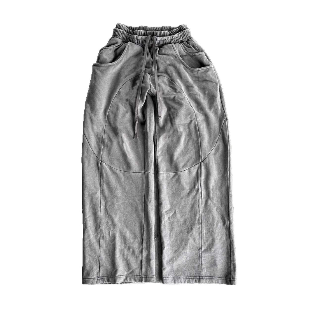Herren nan Oversize-Freizeitjogger mit geschwungenen Nahtdetails, Kordelzugbund und elastischen Beinabschlüssen R&B