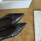 Damen Elegante spitze Ballerinas mit raffiniertem Falten-Design R&B