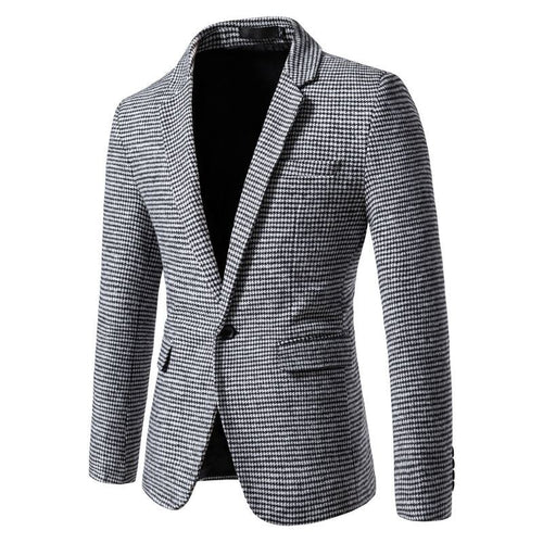 Herren eleganter Blazer im Karomuster R&B