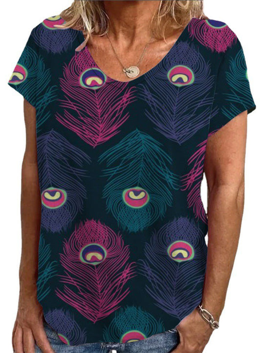 Damen Lockere Bluse mit buntem Paisleymuster R&B