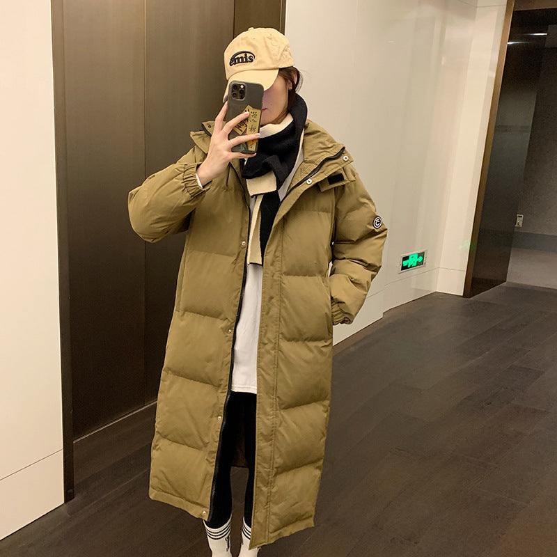 Damen Lange isolierte Winterjacke mit Kapuze und zusätzlichen Innentaschen R&B