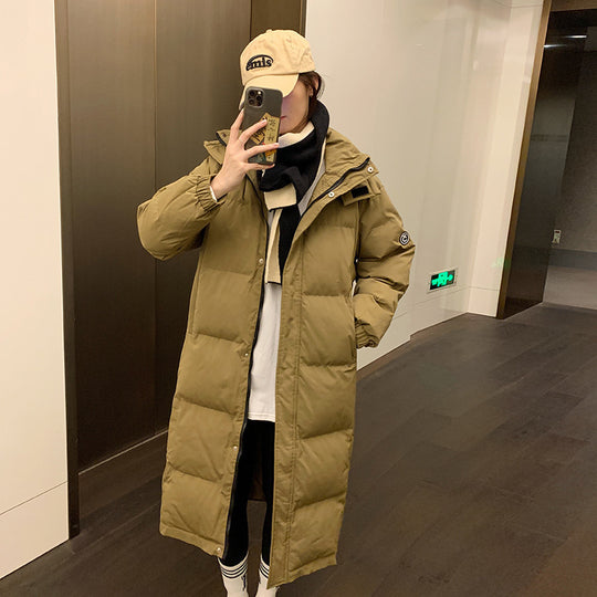 Damen Lange isolierte Winterjacke mit Kapuze und zusätzlichen Innentaschen R&B