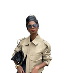 Damen modische Kunstlederjacke mit lässigem Schnitt und eleganten Details R&B