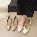 Damen Elegante Ballerinas mit Schleifen-Detail