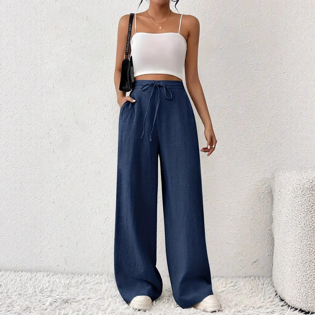 Damen Weite Freizeithose mit Kordelzug R&B