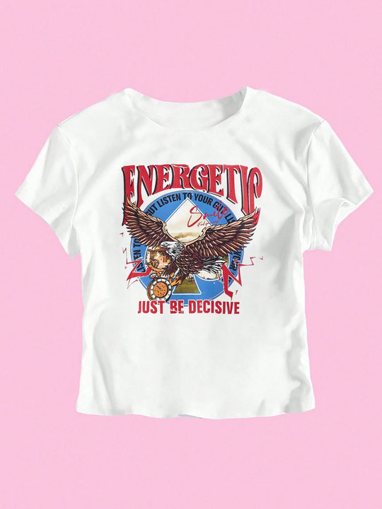 Damen T-Shirt mit funkelndem Discokugel-Motiv und zeitgemäßem Schleifendetail R&B