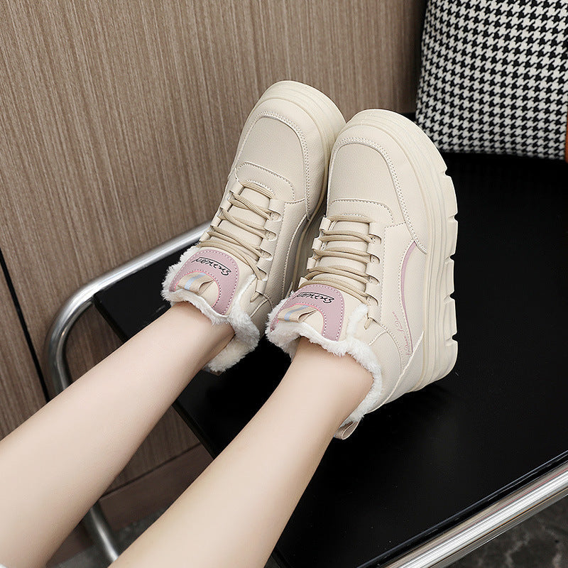 Damen High-Top Winter Sneakers mit weichem Fleece-Futter und rutschfester Sohle R&B