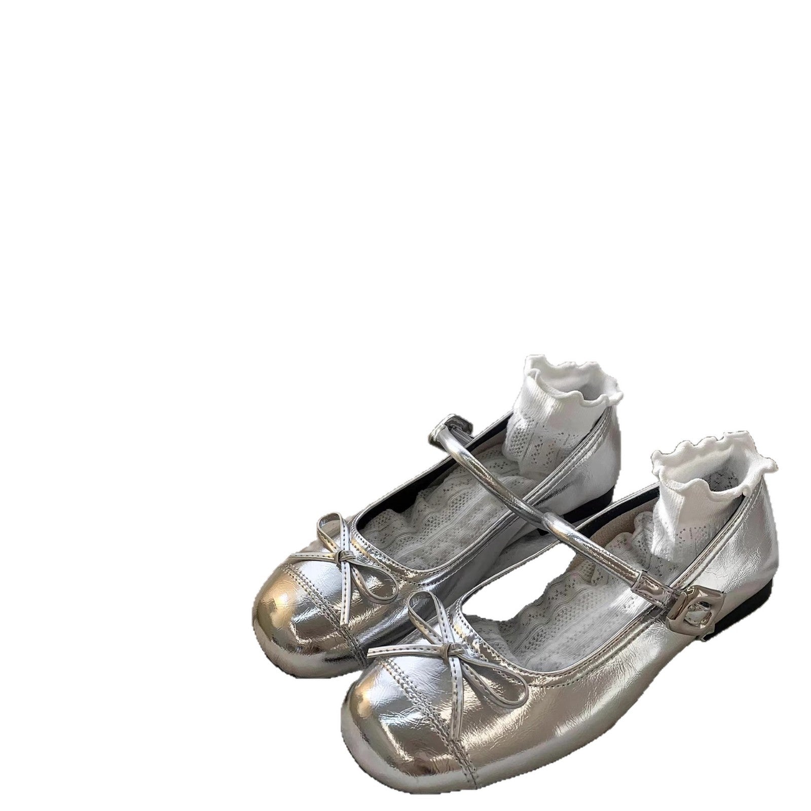 Damen elegante Ballerinas mit floralem Spitzen-Design und komfortablem Fußbett R&B