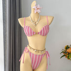 Damen Triangel-Bikini mit verspieltem Bindungsdesign R&B