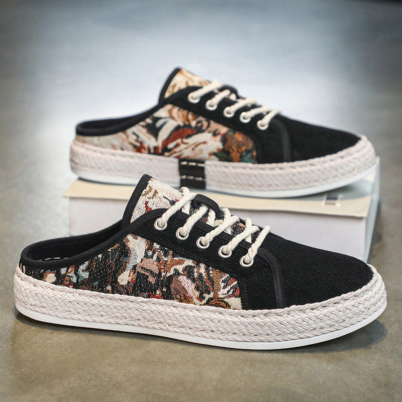Damen Modische Espadrilles mit trendy Camouflage-Design und elastischem Einschlupf R&B