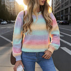 Damen modischer Pullover mit sanften Farbverlauf und relaxed Fit R&B