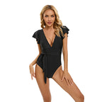 Damen Funktionaler Einteiler Badeanzug mit modischem Design R&B