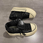 Damen High-Top Sneakers mit dicker Gummisohle und seitlichem Reißverschluss