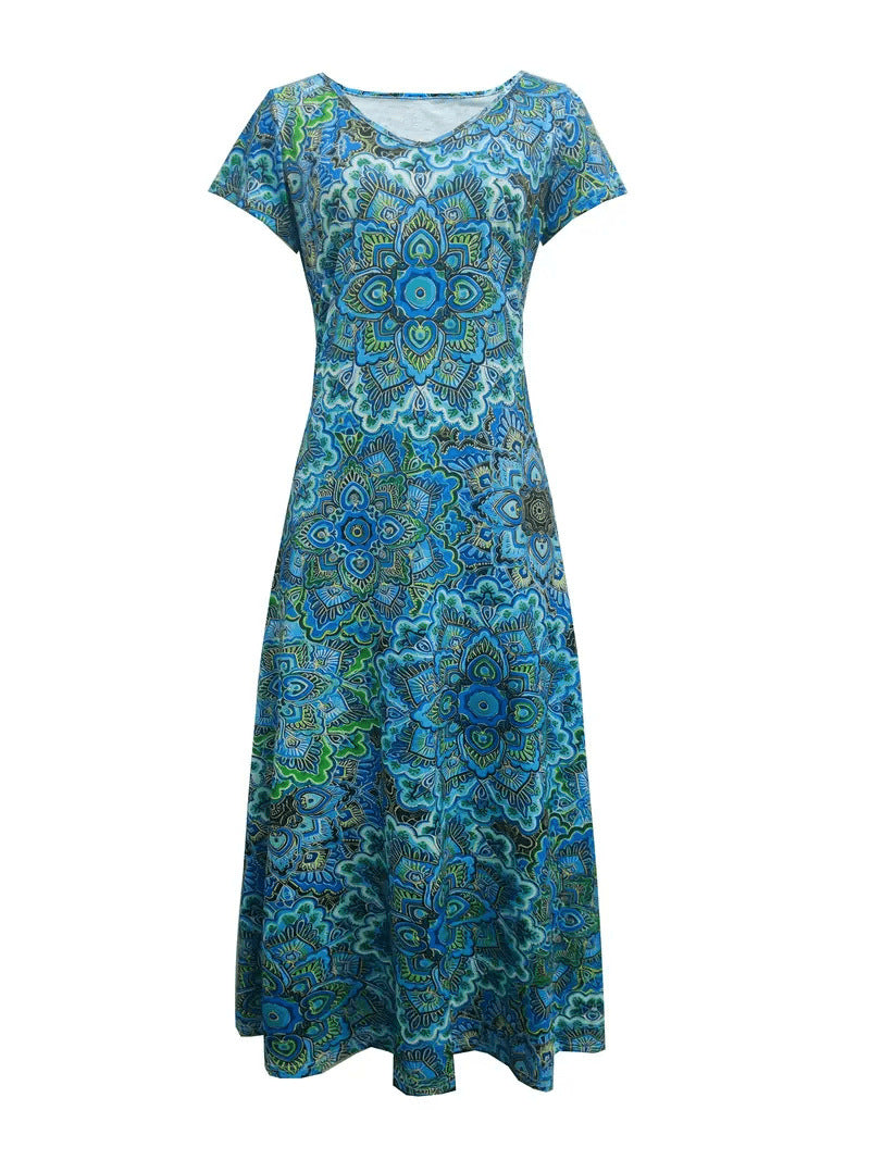 Damen Maxikleid mit floralem Muster R&B