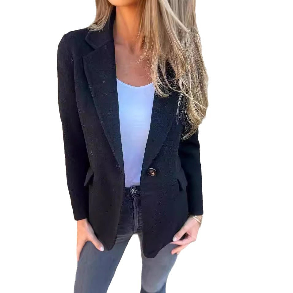 Damen Elegante Softblazer mit feinem Strukturstoff R&B