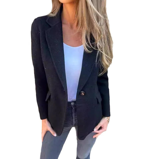 Damen Elegante Softblazer mit feinem Strukturstoff R&B