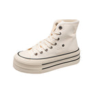 Damen Chunky Sneakers mit hohem Plateau und modischem Schnürsystem