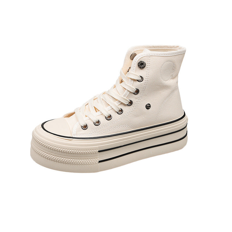Damen Chunky Sneakers mit hohem Plateau und modischem Schnürsystem