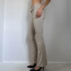 Damen Flared Hose mit eleganten Streifen und tailliertem Schnitt R&B