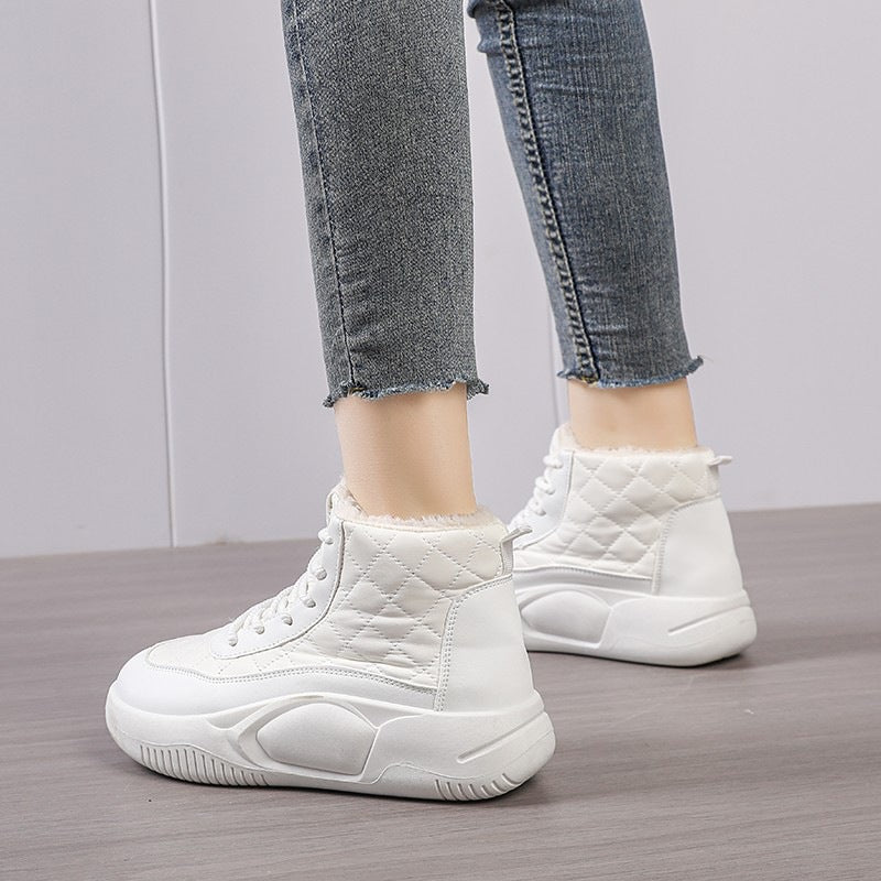 Damen Sportliche High-Top Sneakers mit wärmendem Innenfutter R&B