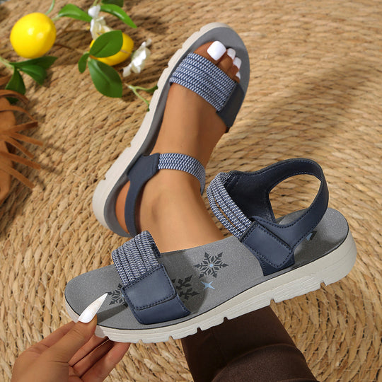 Damen Komfortable Freizeit-Sandalen mit verstellbaren Riemen und gepolsterter Sohle R&B
