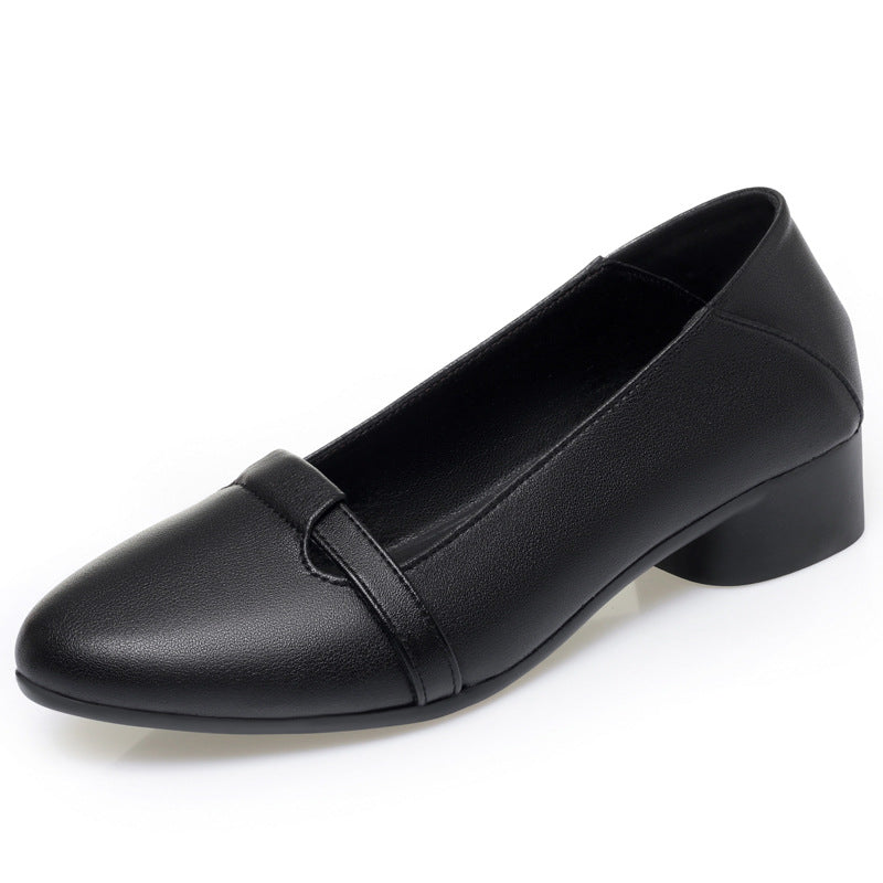 Damen elegante Decksohle Ballerinas mit Blockabsatz R&B