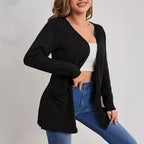 Damen Langarm Cardigan mit praktischen Taschen und offenem Schnitt R&B