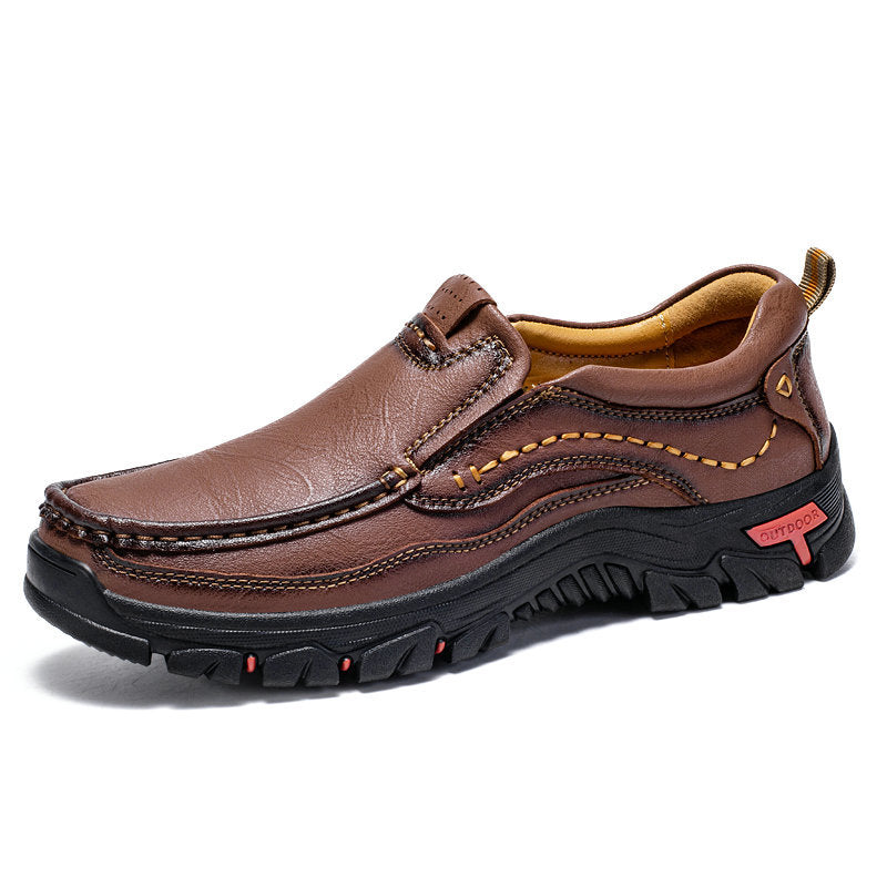 Herren Leder Mokassin mit rutschfester Sohle R&B