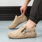 Damen Slip-On Freizeitschuhe mit rutschfester Sohle und praktischem Reißverschluss