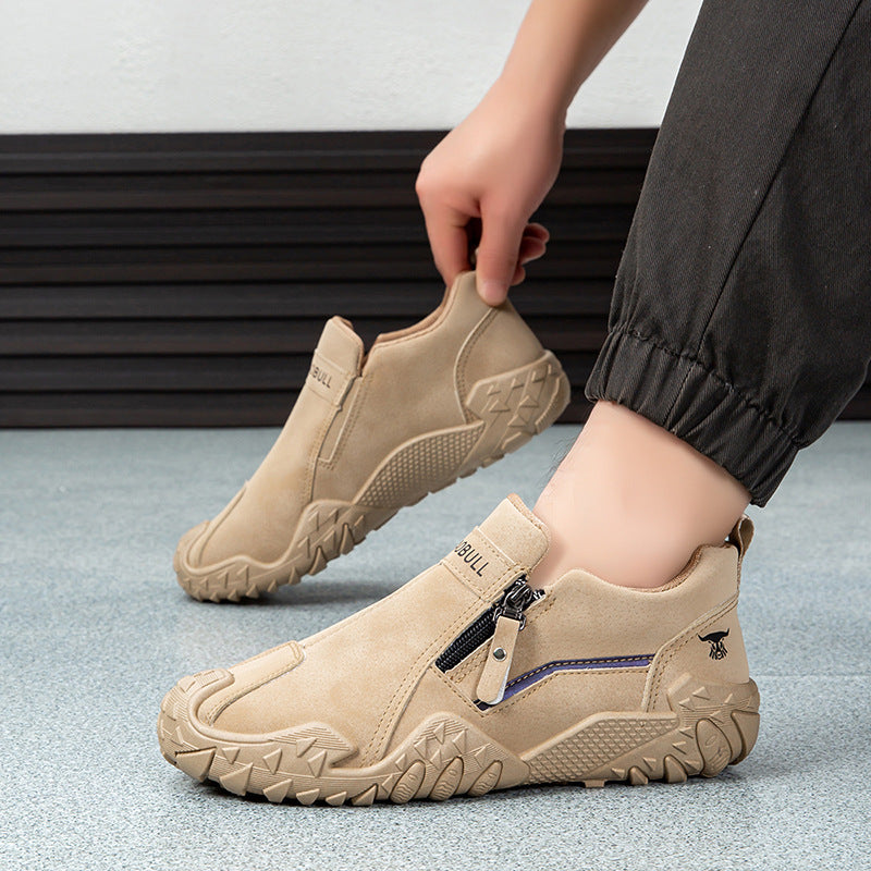 Damen Slip-On Freizeitschuhe mit rutschfester Sohle und praktischem Reißverschluss