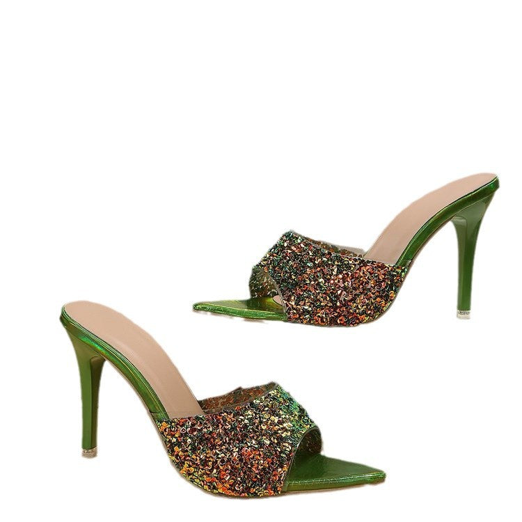 Damen High-Heels mit funkelnder Applikation und elegantem Riemendesign R&B