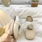Damen elegante Mules mit dekorativer Schleifenverzierung R&B