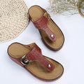 Damen Bequeme Zehentrenner-Sandalen mit verstellbarem Riemen und gepolsterter Sohle R&B