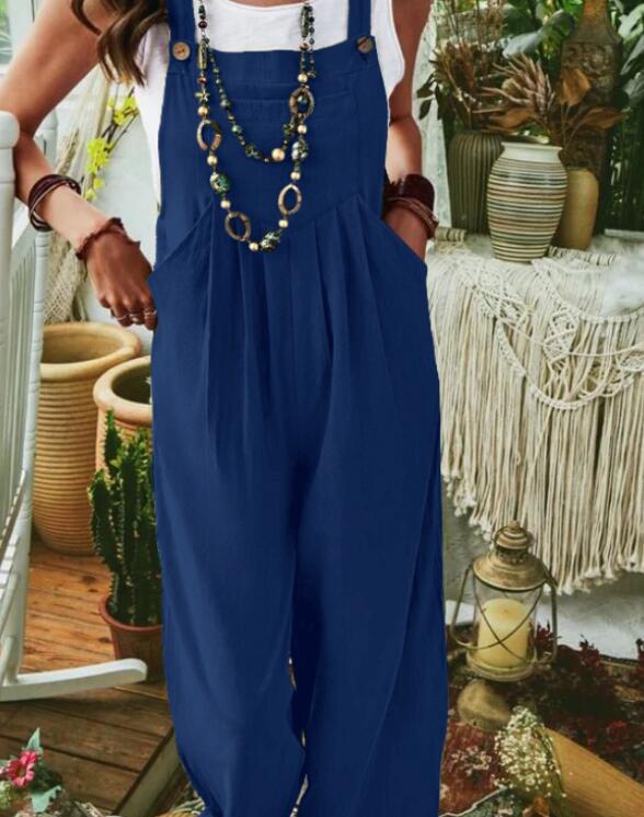 Damen Lässiger Jumpsuit mit praktischen Taschen und stilvollem Schnitt R&B