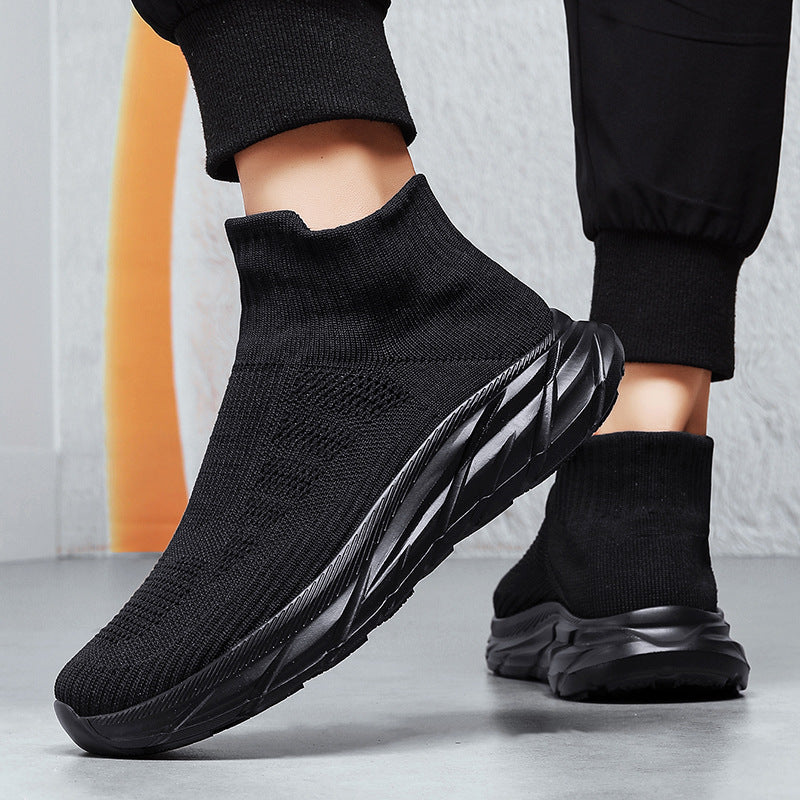 Damen Sportliche Strick-Sneaker mit elastischem Obermaterial und atmungsaktiver Sohle
