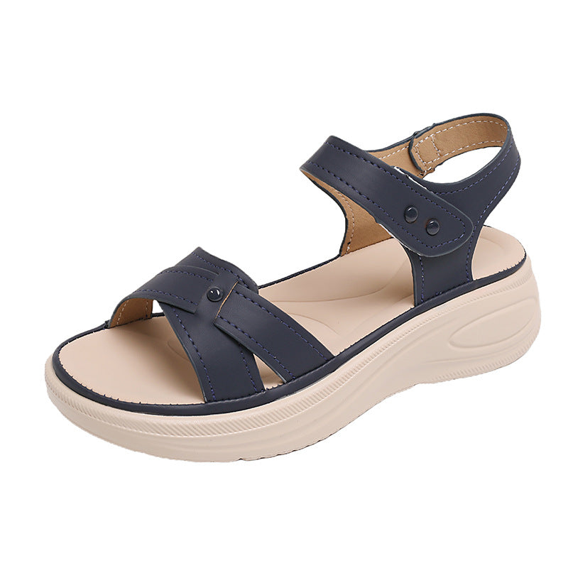 Damen Komfortable Sandalen mit verstellbaren Riemen und gepolstertem Fußbett R&B