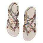 Damen flache, geflochtene Sandalen mit modischem Design R&B