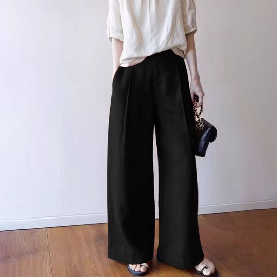 Damen Weite Leinenhose R&B