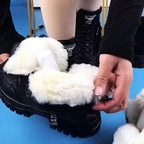 Damen Winterliche Schnürstiefeletten mit warmem Fleecefutter R&B