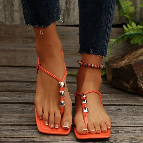 Damen Zehentrenner Sandalen mit eleganten Akzenten R&B
