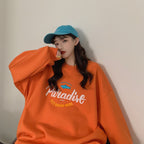 Damen lässiger Oversized-Pullover mit kreativem Grafikdesign und hochwertigen Materialien