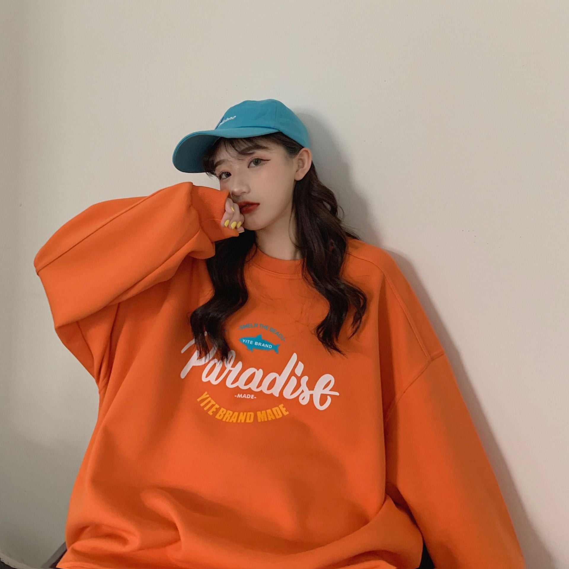 Damen lässiger Oversized-Pullover mit kreativem Grafikdesign und hochwertigen Materialien