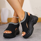 Damen Wedge-Sneaker mit schnittigem Design und atmungsaktivem Obermaterial R&B