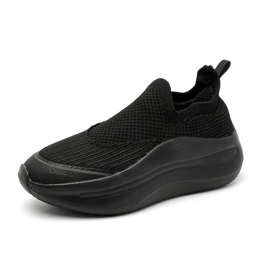 Damen Sportliche Slip-On Sneakers mit atmungsaktivem Strickoberteil und flexiblem Fußbett R&B