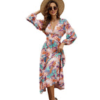 Damen Midikleid mit verspieltem Muster R&B