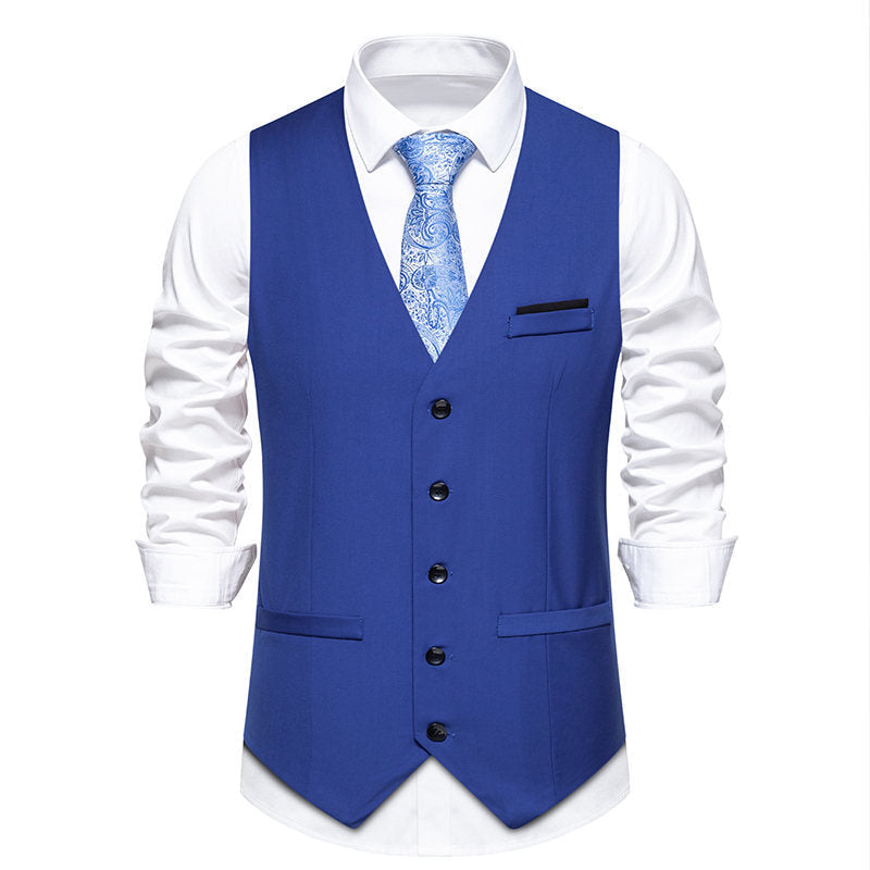 Herren elegante Anzugweste mit feiner Struktur und hochwertigem Material
