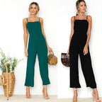 Damen Jumpsuit mit schmalen Trägern und elegantem weiten Bein R&B