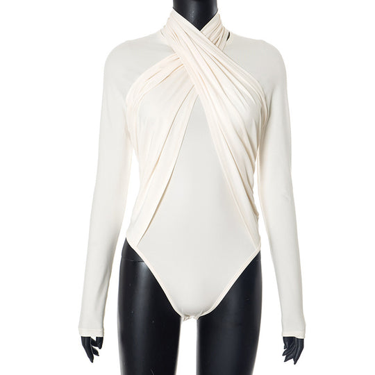 Damen Elegantes Wickel-Bodysuit R&B